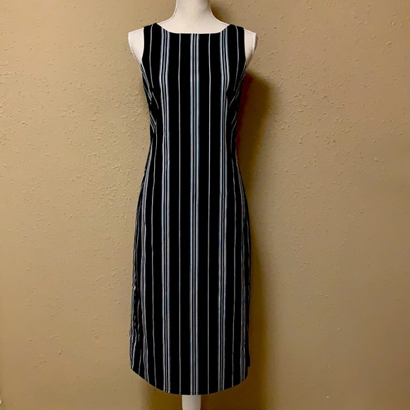 Vince Camuto NWOT black & white stripe dress. - Picture 2 of 8